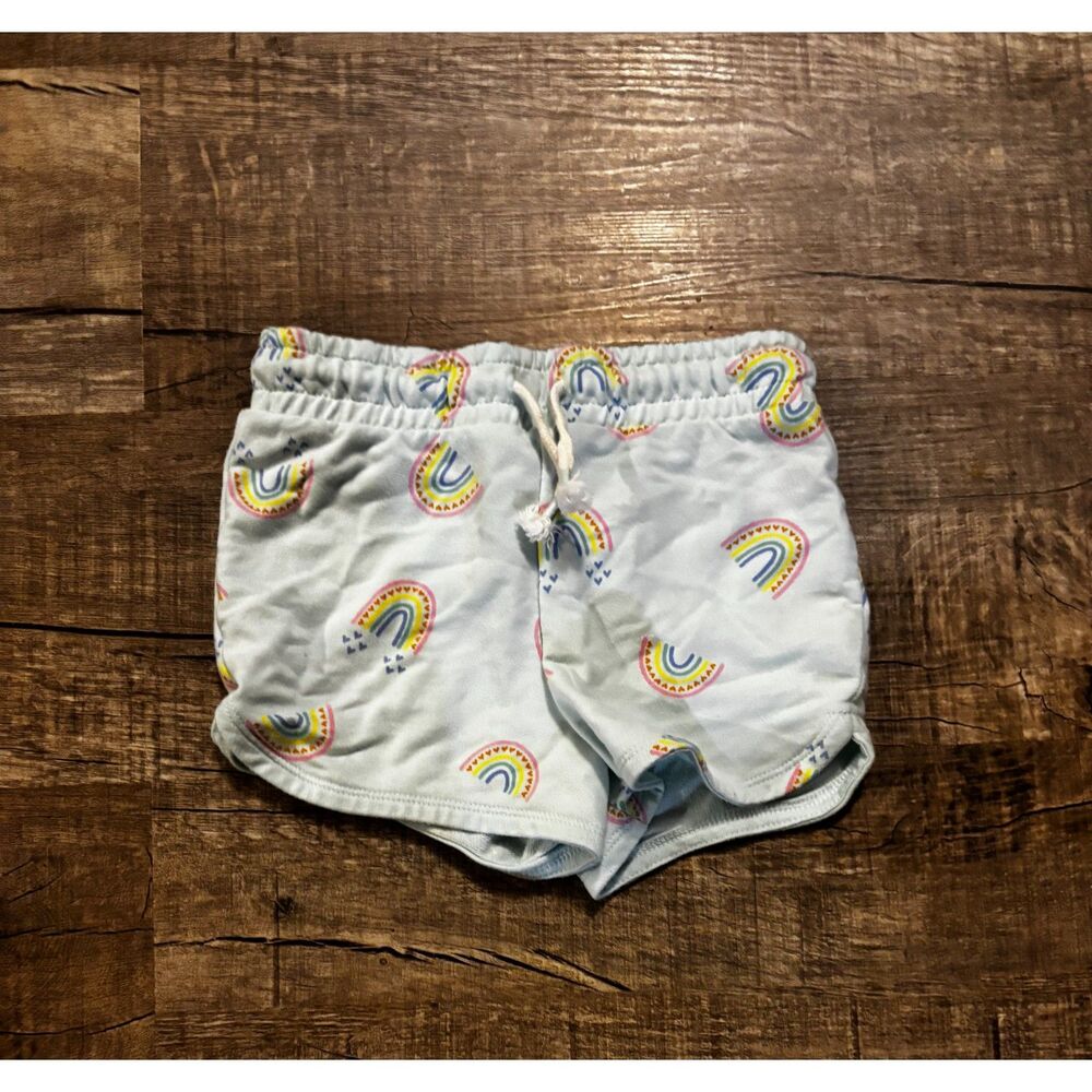 Girls Cat & Jack Rainbow Shorts‎ Size 6/6X Elastic Waist